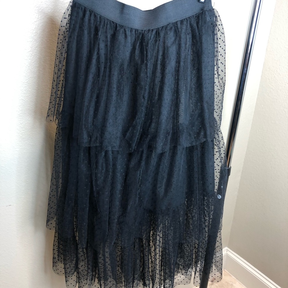 Black Tool polka dot Skirt size small